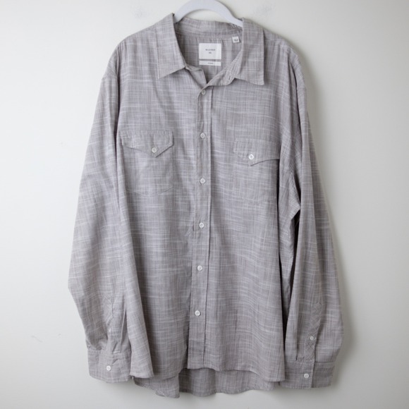 Billy Reid Other - Billy Reid 100% Cotton Standard Plaid Shirt Mens XXL Brown Button Down